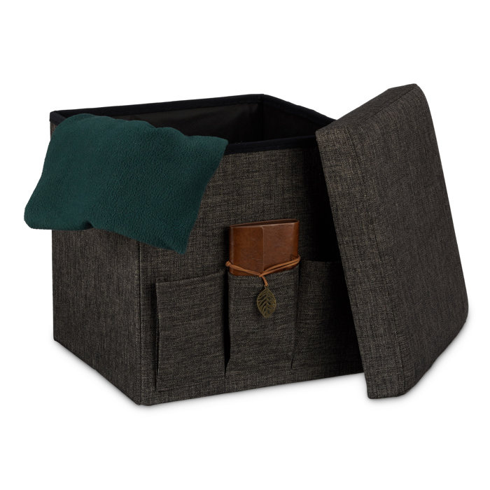 Relaxdays Ottoman mit Aufbewahrungsfach | Wayfair.de